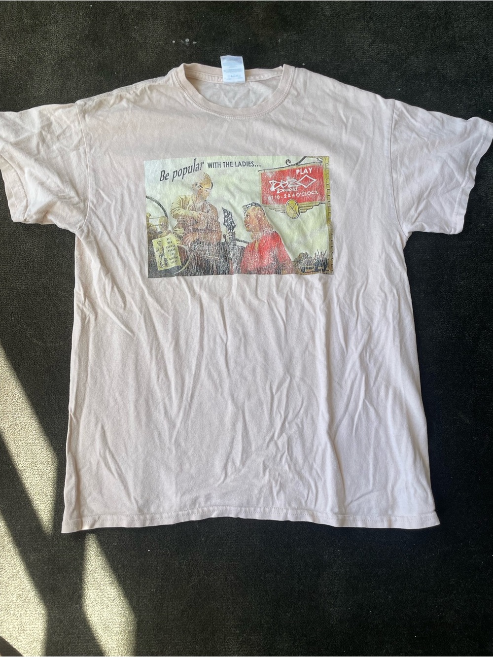 Vintage Graphic Men’s T-Shirt in Light Pink
